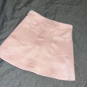 Forever 21 pink suede mini skirt